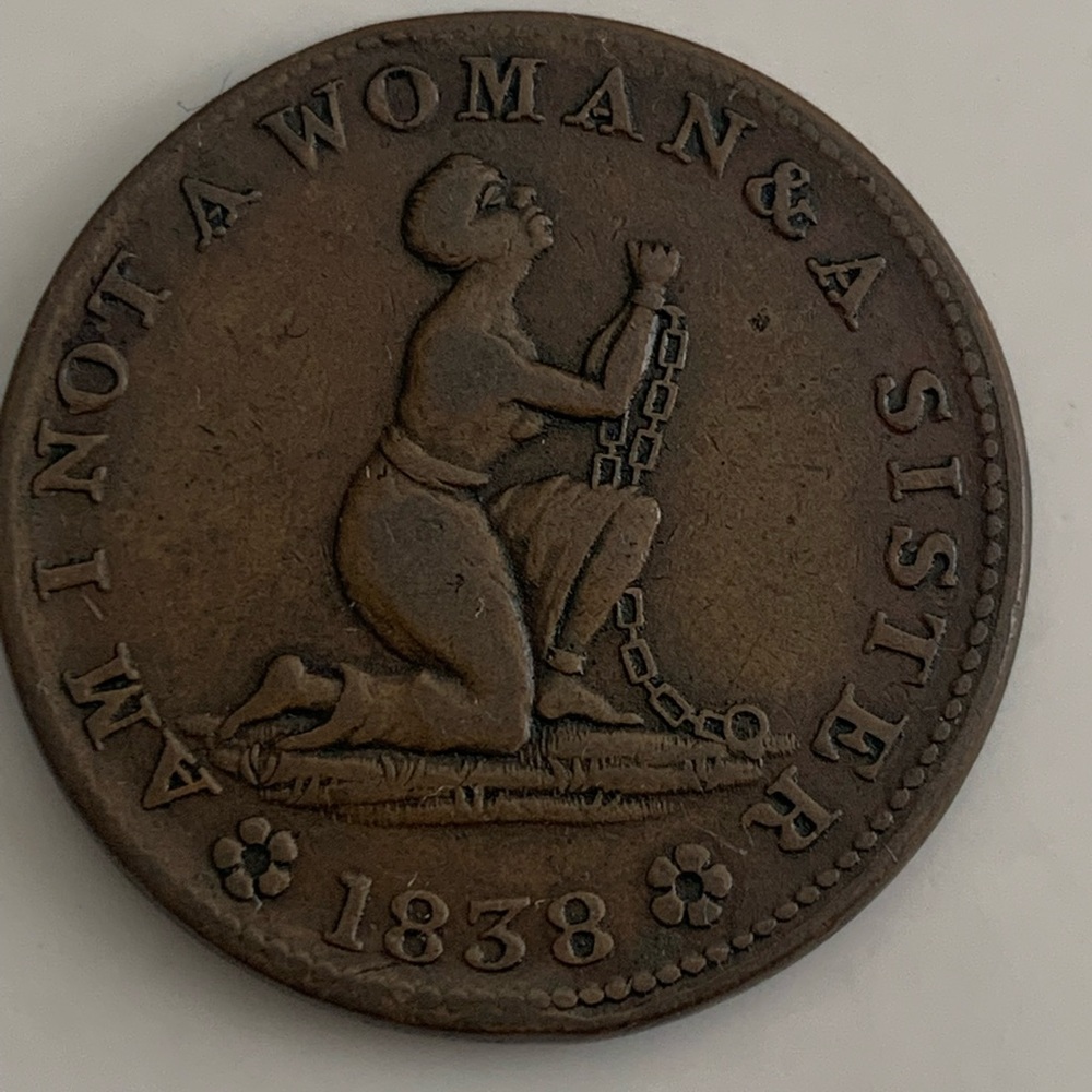 Collectible Coin 1838 Anti-Slavery Hard Times Token